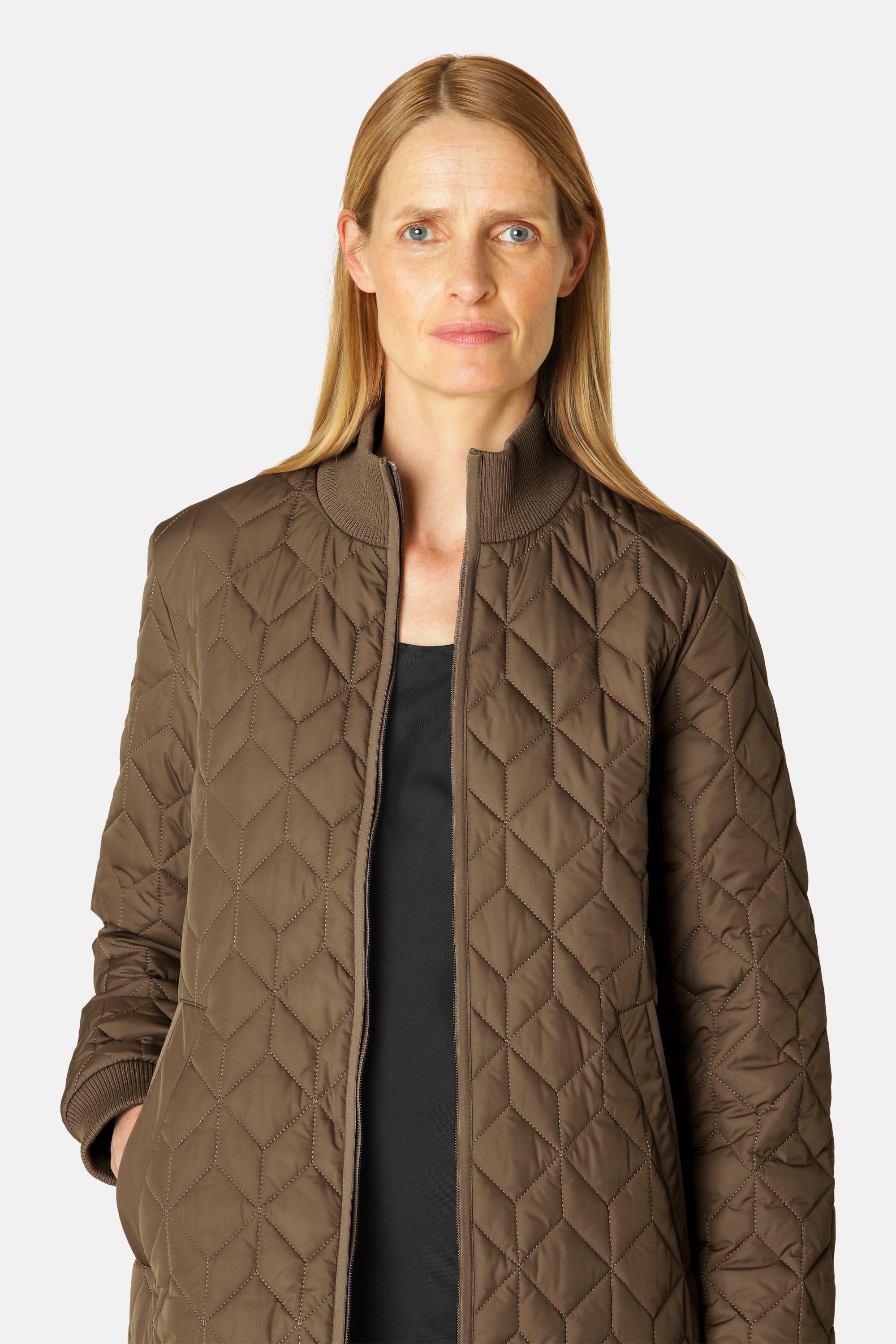 Lang Quiltet Jakke - Cub Brown